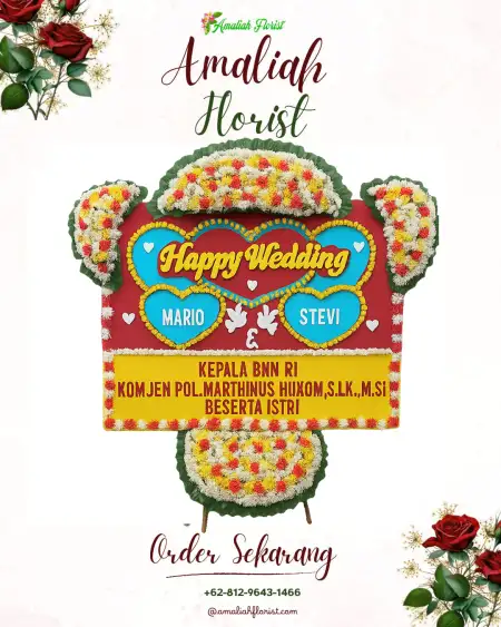 Papan Bunga Pernikahan Gumbrih